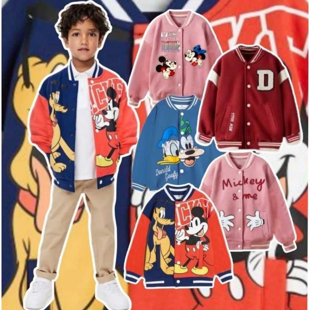 Promo Mega Sale 1.1 // jaket varsity anak junior unisex 4 - 14 T by hm