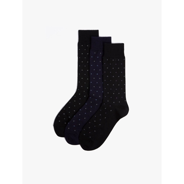 Kaos Kaki - M&S - Kaos Kaki Pria - 3 Pack Merino Wool Rich Socks - Grey Mix