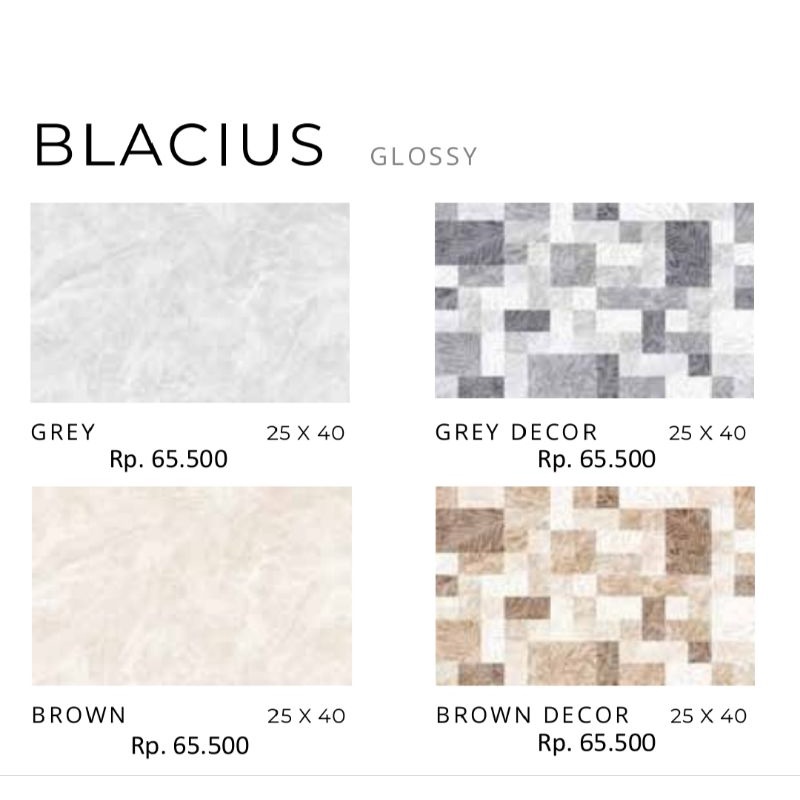 Keramik Glossy Motif Marbel Abu/Brown Blacius Grey/Blacius Brown/ Blacius Grey Decor/Blacius Brown D