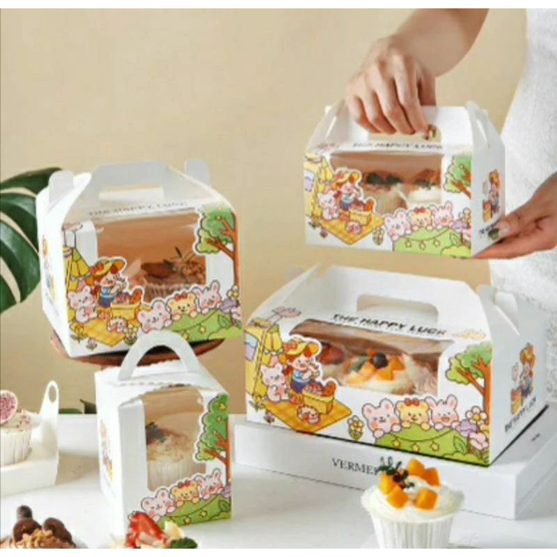 Box cupcakes bermotif