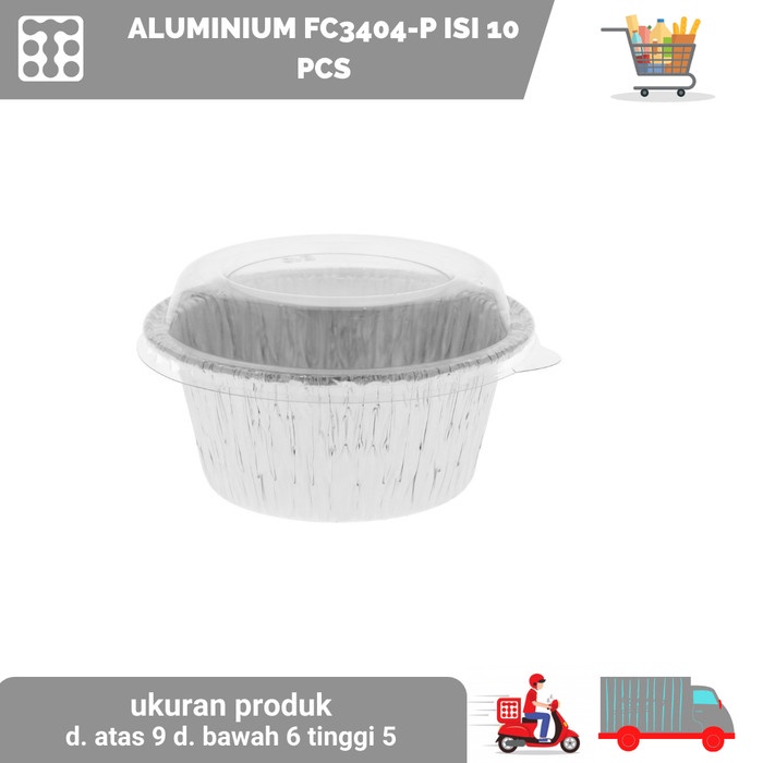 Aluminium Fc3404-P Isi 10 Pcs / Wadah Makanan Aluminium