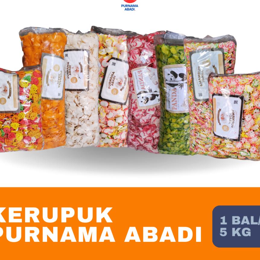 

Kerupuk Mentah Cap Purnama Abadi 5 Kg 1 Bal