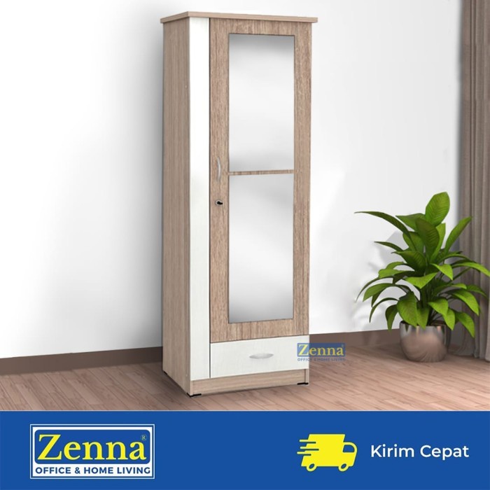 ZENNA LEMARI PAKAIAN 1 PINTU CERMIN / LEMARI BAJU 1 PINTU