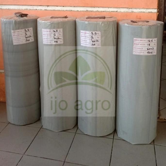 plastik mulsa murah hitam perak 1 roll lebar 1,2 m panjang 500 m