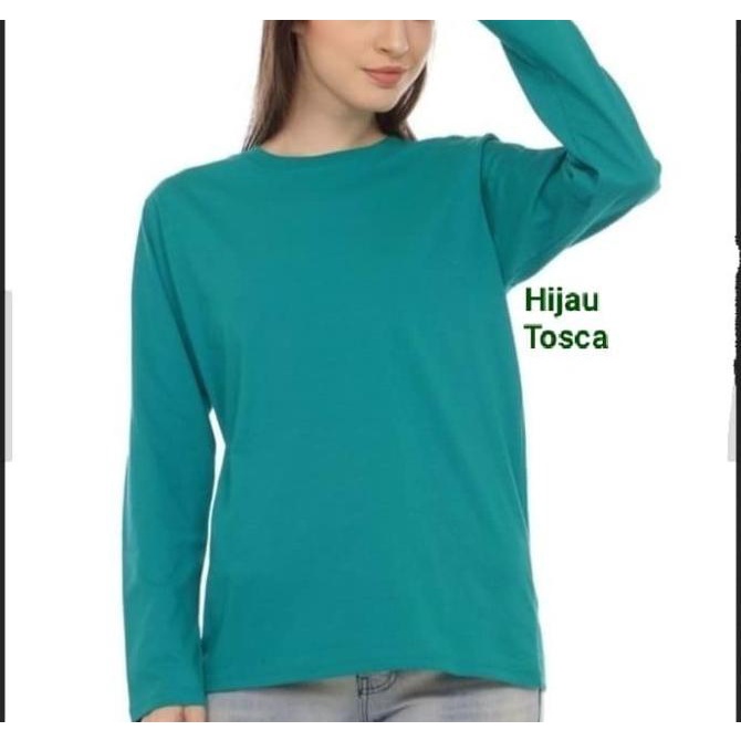 Terlaris Kaos Polos Panjang Wanita Tosca-Kaos Polos Tosca Lengan Panjang - , M