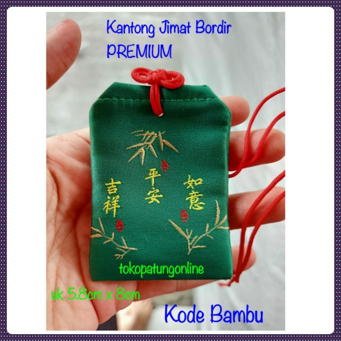 

Kantong Jimat Bordir Premium Hijau Bambu