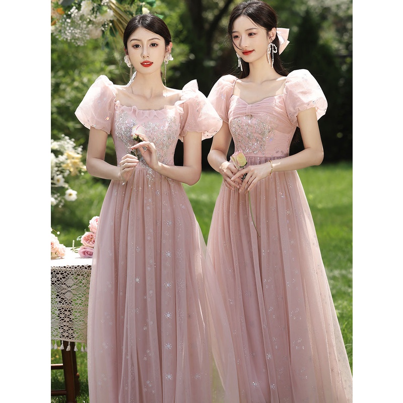Bridesmaid Dress Female Friends Sisters-Group Dress Women's Graduation Dress