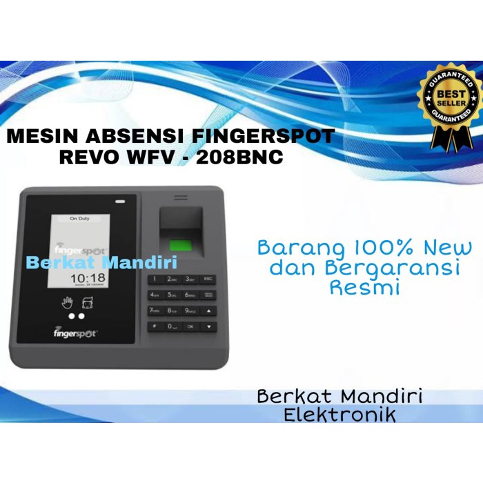 

Mesin Absensi Finger Print Fingerspot Revo Wfv-208Bnc Wifi & Vein