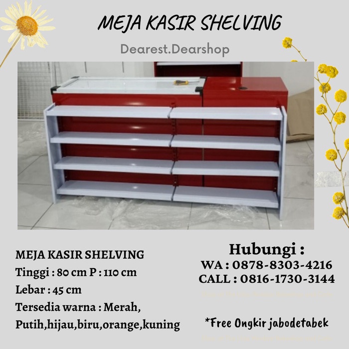 

Meja Kasir Sederhana Dengan Rak Barang