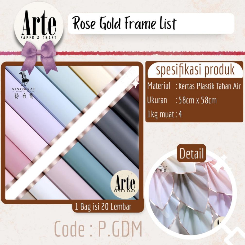 

Ready!!!(COD) 20 Lembar Cellophane Rose Gold Frame Border Bouquet Bingkai Jelly Film List Kertas Buket Korea Bunga Flower Wrapping Paper Varian Color Kado Arte Grosir Florist Supply Jakarta P.GDM
