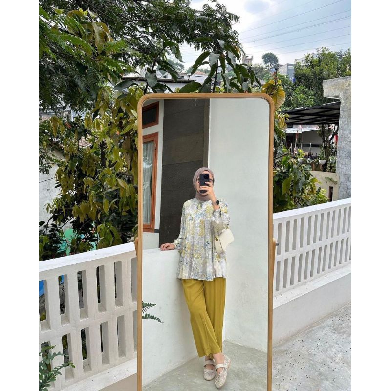 [SYAR'I TILL JANNAH] One set tunik rayon terbaru // one set tunik Almira // setelan rayon jumbo