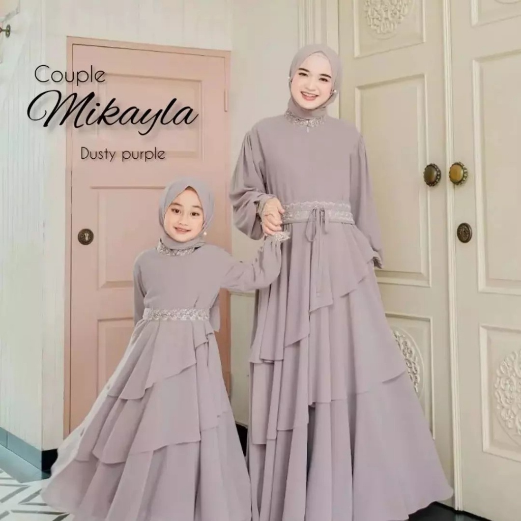 [SYAR'I TILL JANNAH] Mikayla Couple / Setelan Ibu dan Anak Perempuan Muslim Terbaru 2022 / Dress