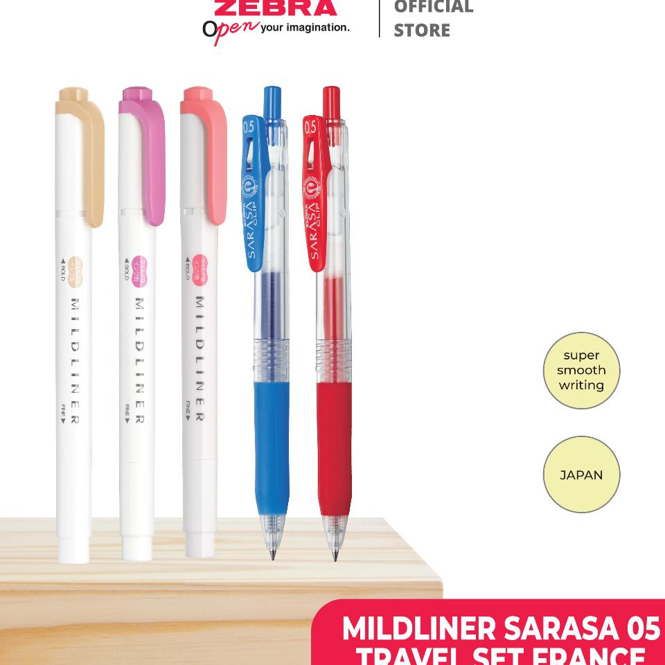 

Zebra Gel Pul Sarasa Clip 0.5 Mm Highlighter Dua Sisi Ldliner- Travel Series - Lited Edition