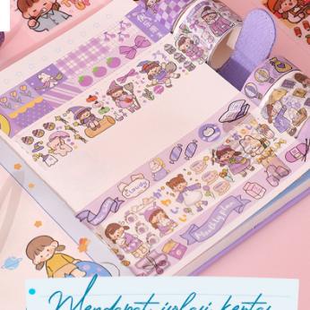 

Journal Kit Set Gift Box / Stiker + Buku Motif Lucu Transparant / Notebook Lucu / Diary Lucu / Buku Tulis Catatan Kter