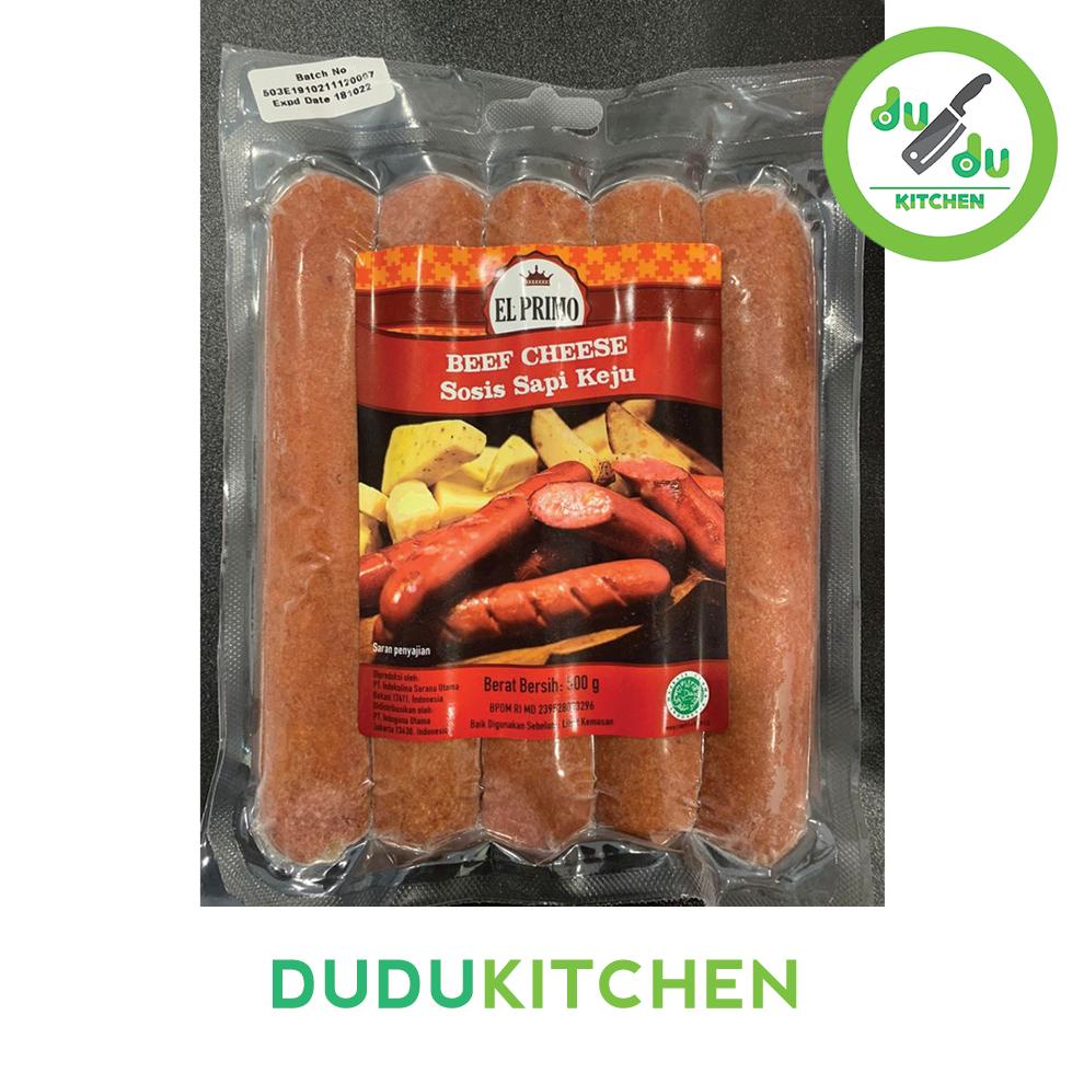 

TERLARIS (DUDU KITCHEN) EL PRIMO BEEF CHEESE - SOSIS SAPI KEJU SAUSAGE 500GR BISACOD