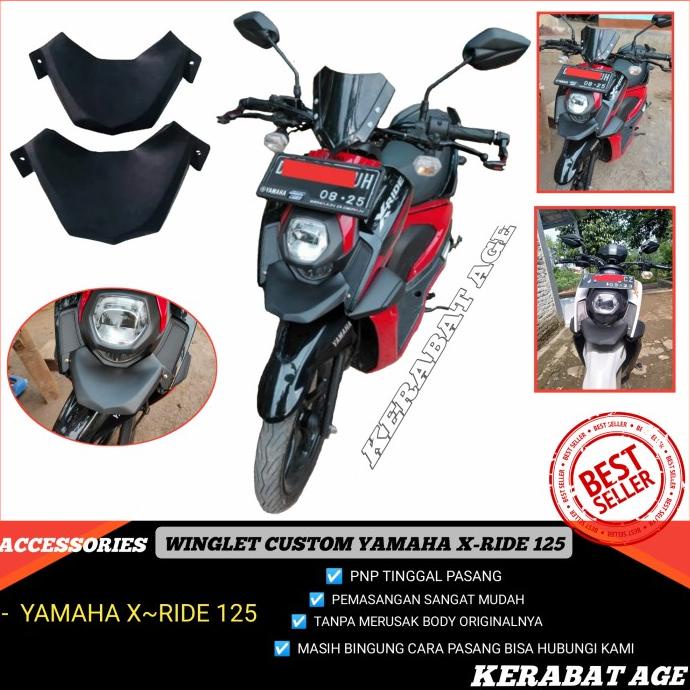 READY AKSESORIS X RIDE 125 WINGLET SIMPLE VARIASI CUSTOM XRIDE 125CC BEST SELLER
