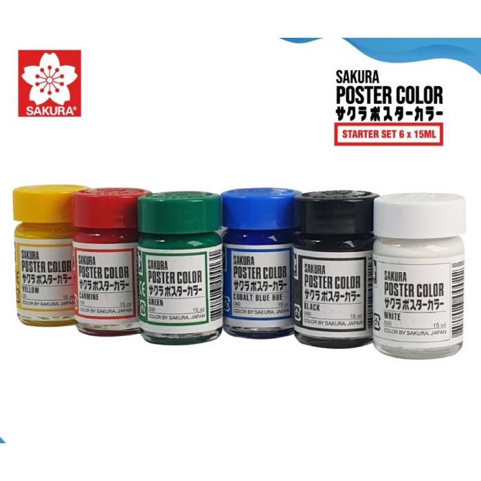 

SAKURA POSTER COLOR STARTER SET 6X15ML / CAT POSTER SAKURA ORIGINAL TERBARU