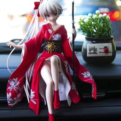 Shet Samurai Geisha Anime Action Figure Aksess Hiasan Dashboard Mobil