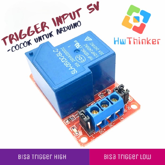 Modul Relay 1channel 5V 30A Input Aktif High & Low Active Dual Trigger