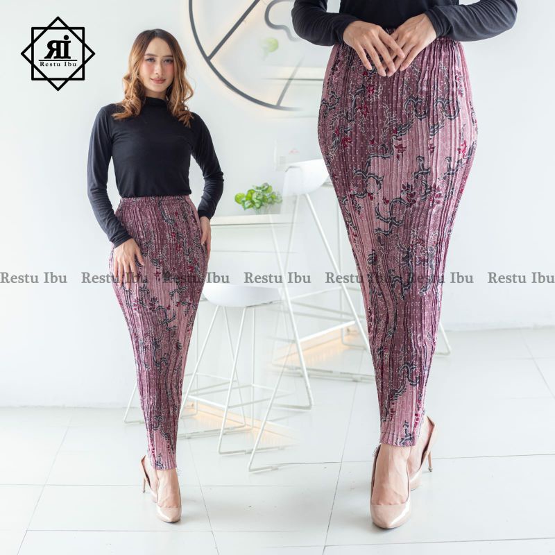 Rok plisket batik bawahan kebaya modern rok plisket instan motif terbaru