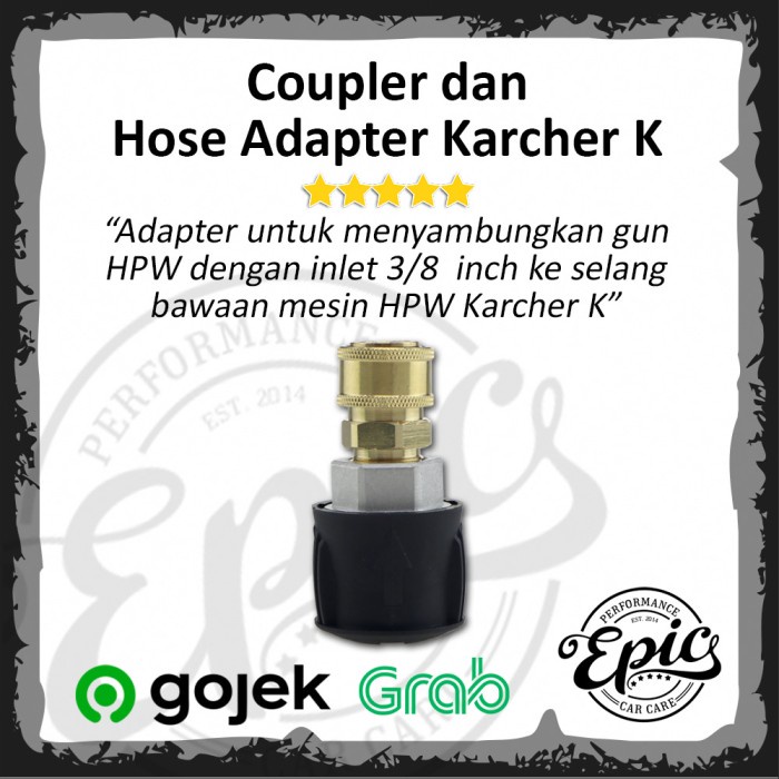 Coupler dan Hose Adapter Untuk Karcher K1 K2 360 K298 K3 397 K5
