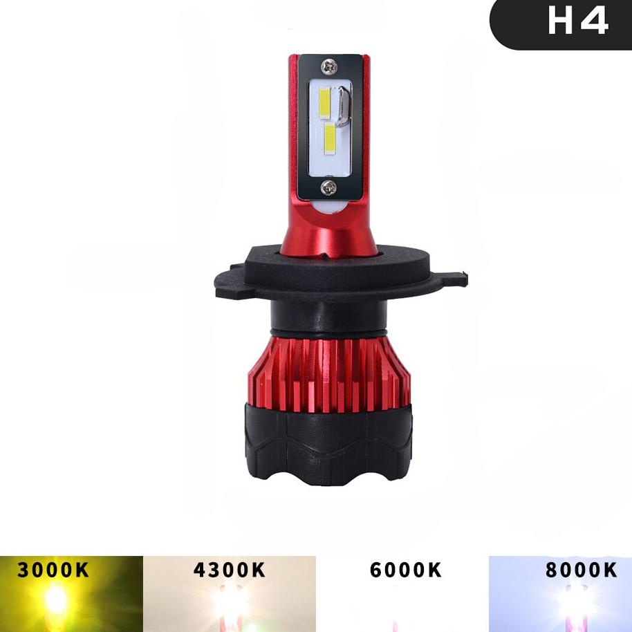 *Bisa Cod* Lampu Mobil Led Gt Light Zes Bright 12000Lm 55W H4 2Pcs 6000K - Haosj