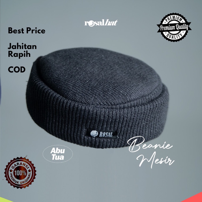 Kopiah Peci Songkok Mesir Rosal Peci Beanie Cap - Peci Kupluk Rajut