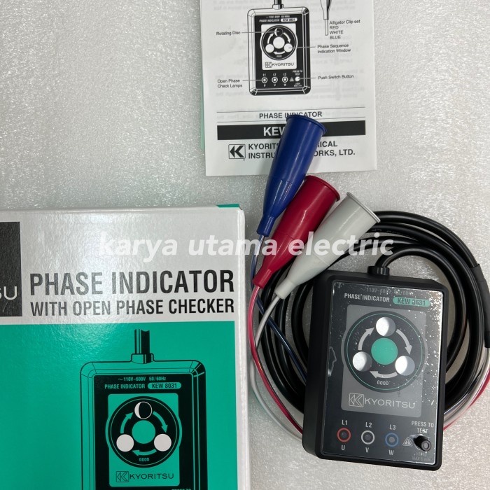 Terbaru Kyoritsu 8031 3 Phase Sequence Rotation Checker Alat Ukur 3 Phase Promo Terlaris