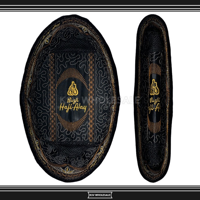 Songkok Hitam Premium Haji Alay Tinggi 8, 9, 10 Peci Kopiah