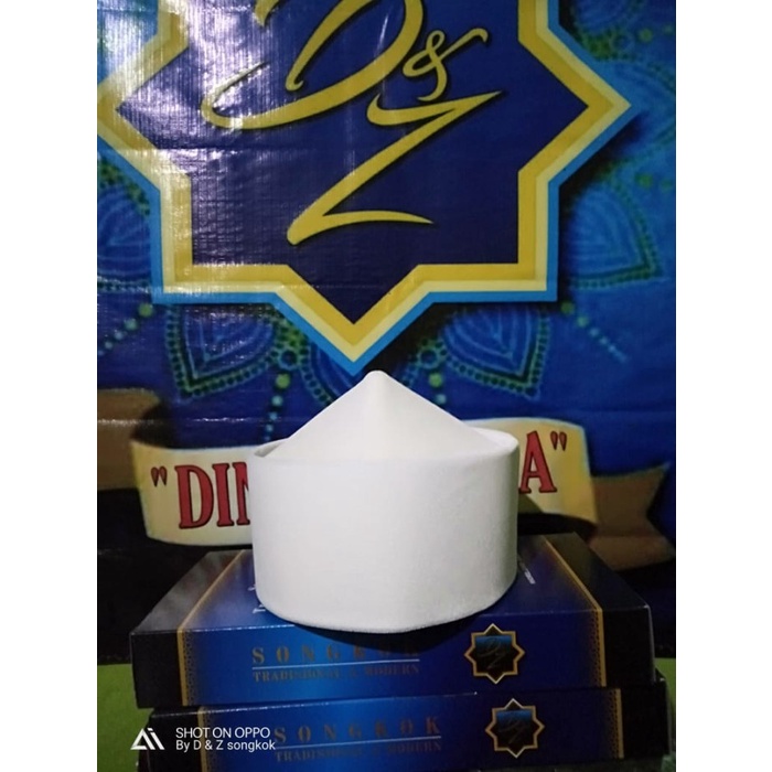 Songkok Cheng Ho Peci Kopiah Bulat Warna Putih