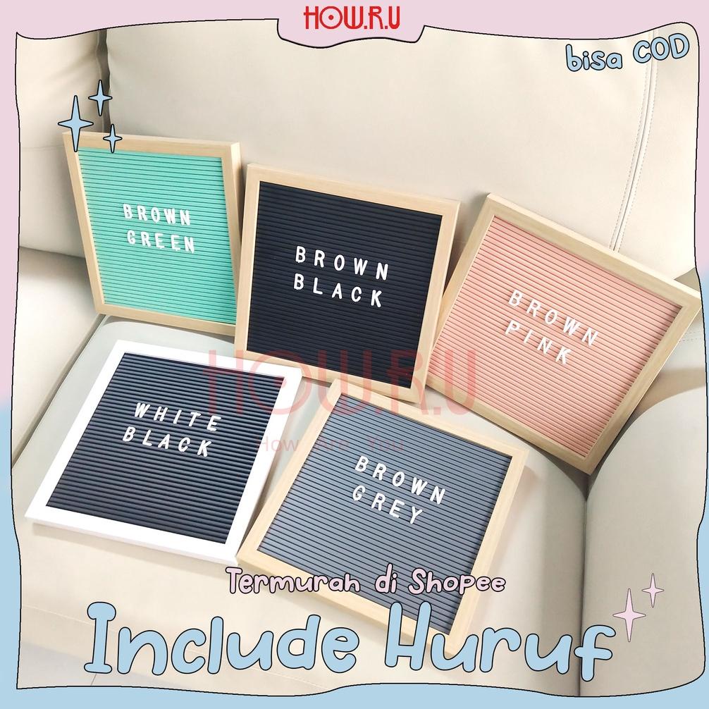 

Terbaruuu HOW.R.U | 25x25 cm Letter Board Persegi Sudah Include Huruf / Papan Nama Bayi / Papan Menu / Dekorasi Rumah
