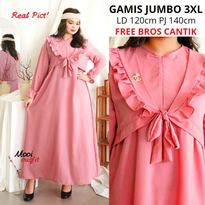Gamis Rompi Jumbo Polos Murah Kekinian Ld 120 Gamis Rompi Ready