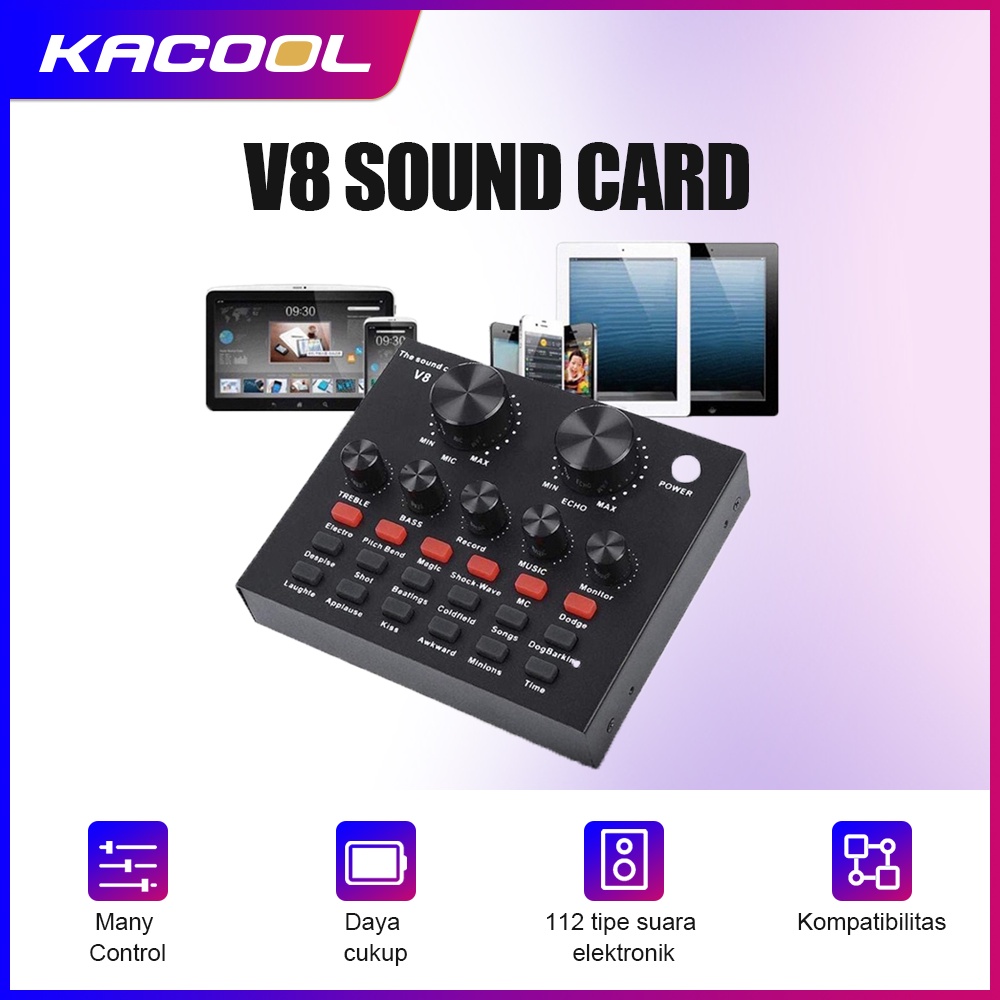 Sound Card V8 Mixer Bluetooth Sound Card V8 Audio USB External Sound Card Live Mixer Sound