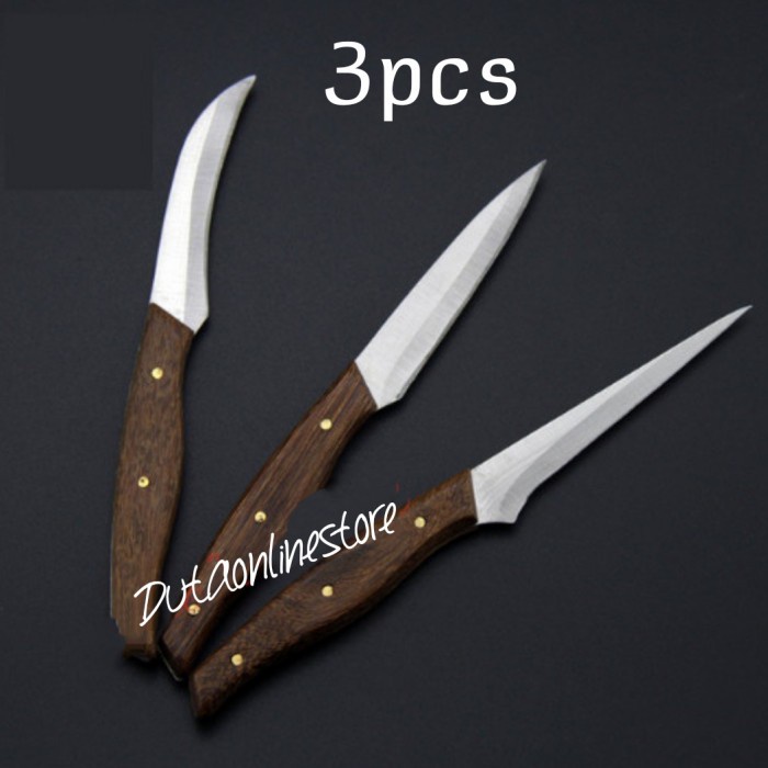 

3Pcs Pisau Garnish Ukir Buah Set/Pisau Carving