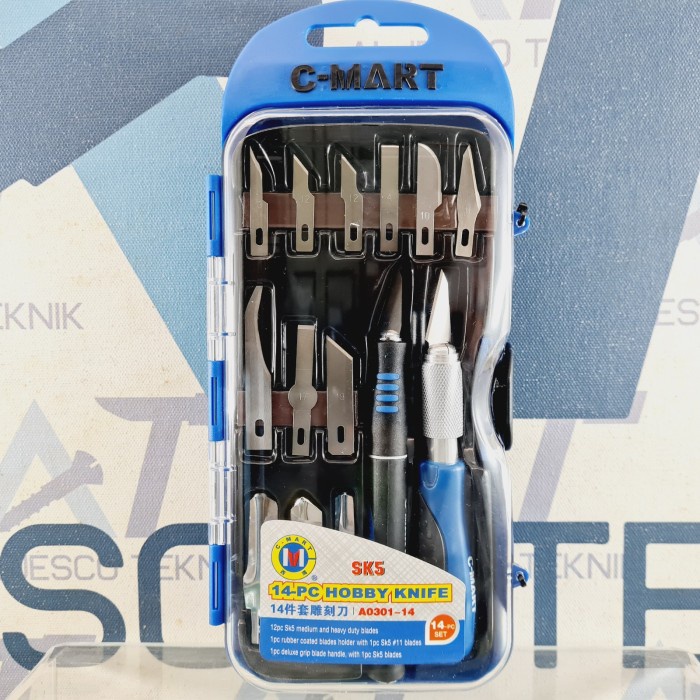 

Cmart Hobby Knife Pisau Ukir Set 14 Pcs - Precision Carving Knife