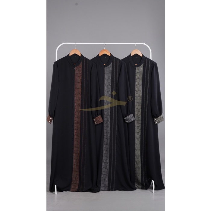 RAFHANAH Gamis JETBLACK - Khadijah Indonesia #ayranashwa