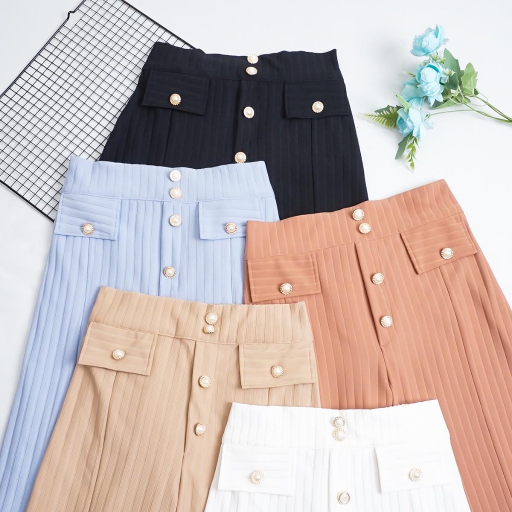 Celana Wanita Kulot Cwlana Kain Clana Culot Daily Ootd Korea Style Cod Cullote Murah Polos Jennie Kn