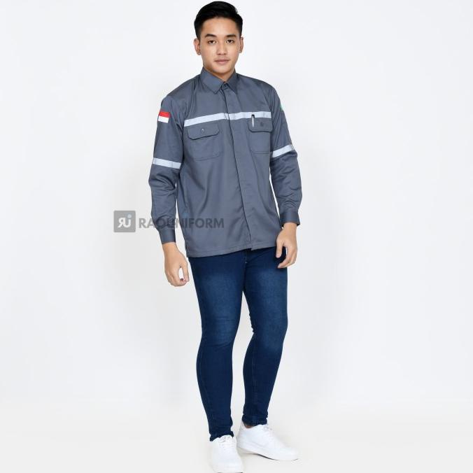 Baju kerja custom bordir/wearpack murah/seragam kerja lapangan proyek