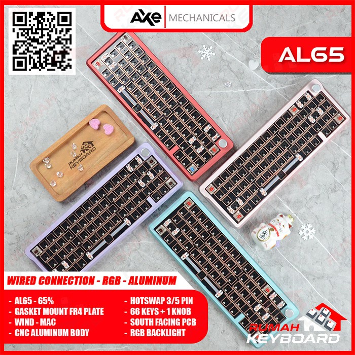 MECHANICAL KEYBOARD - AL65 - 65% - GASKET - SOUTH RGB - ALUMINUM