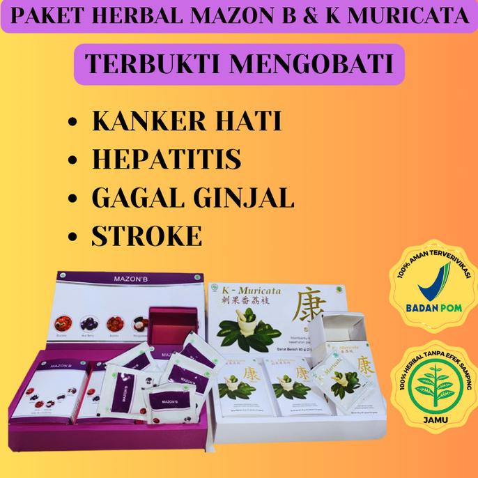 

Obat Kanker Hati Hepatitis Gagal Ginjal K Muricata & Mazon B Herbal