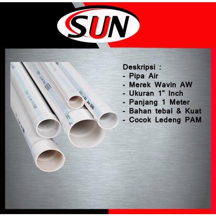 Buruan beli] Pipa PVC 1" Inch Wavin AW 1 Meter