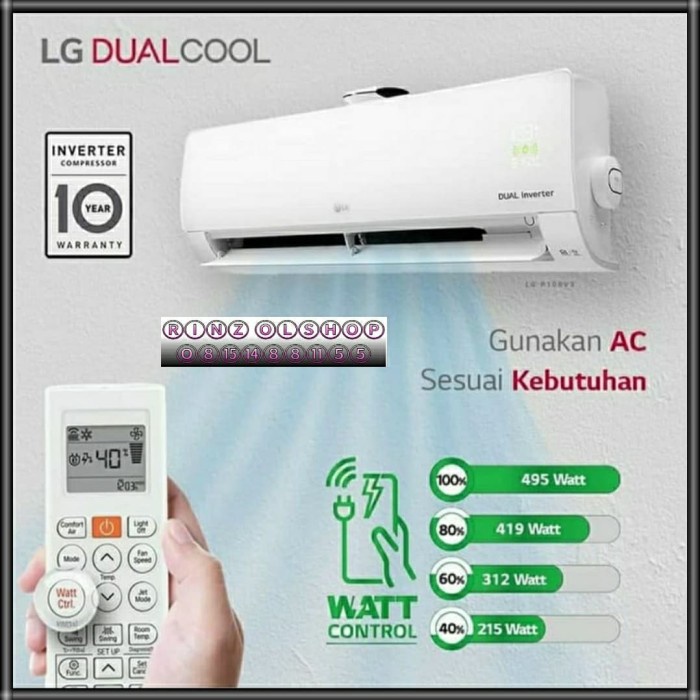 Ac 1/2 Pk Lg E06Sv4 Dual Inverter Thinq Watt Control Ready