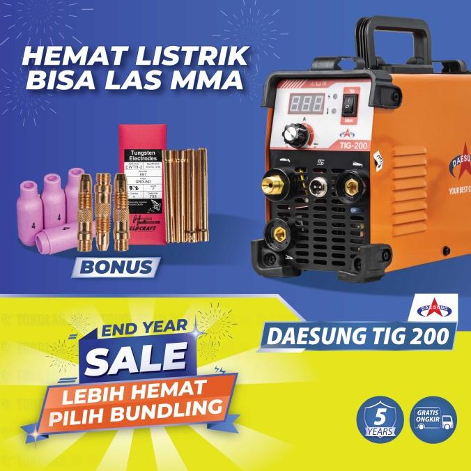 Mesin Travo Las Inverter Daesung TIG ARGON TIG 200 TIG200 TIG-200
