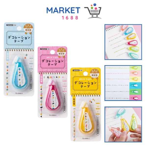 

Market1688 Deco Tape Stempel Roller Stamp TG-D866 5mm X 5m Portable DIY Untuk Scrapbook Correction Tape Mini Motif Love Burung Daun Higlighter Pattern Correction Tape For DIY Decorative Scrapbook Journal