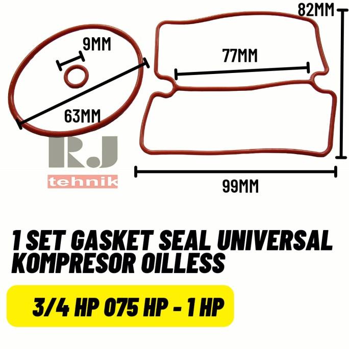 yang dicari@@@@] Seal Gasket Oilless Kompresor Angin Silent Oilless 3/4HP 075HP - 1HP