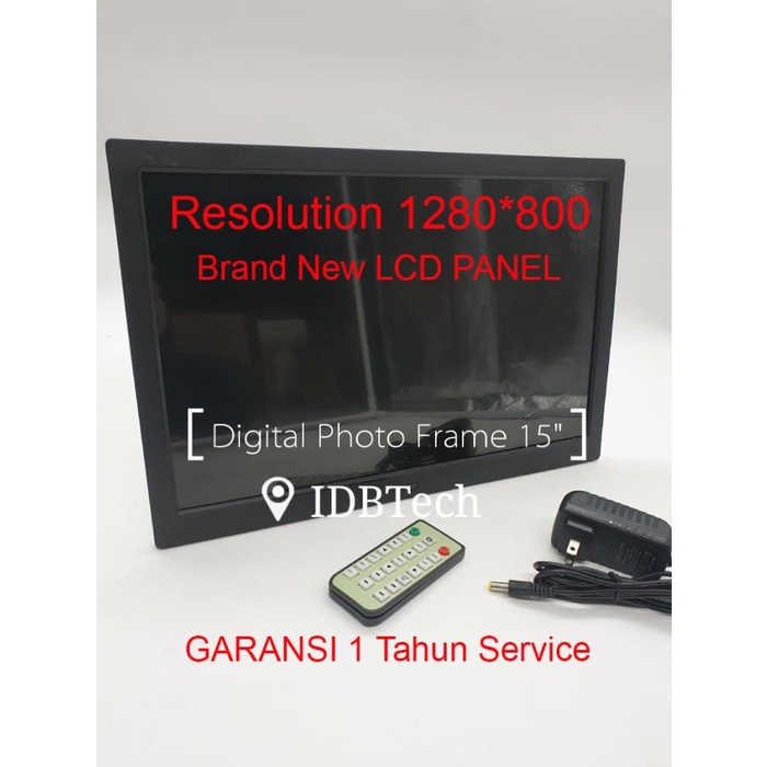 Promo Idbtech Digital Photo Frame 15" Full Hd High Resolution 1280*800