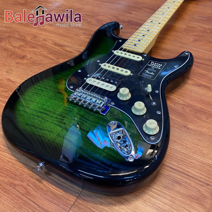 PROMO GITAR FENDER PLAYER HSS STRATOCASTER PLUS TOP MAPLE FB GREEN BURST #ORIGINAL