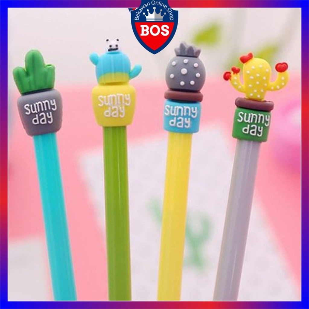 

Market1688 Pena Karakter Kaktus Pulpen Stationary Cactus Gel