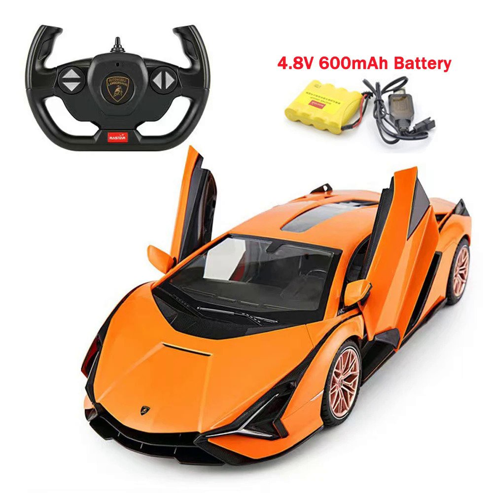 RASTAR Mobil Remote Control Lamborghini Sian FKP RC, Mobil Skala 1:14 600MAh Mesin Otomatis Hadiah N