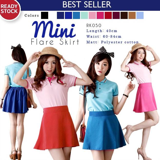 Flare Skirt / Ice Cream Flare Skirt / Rok Pendek/Rok Ngembang